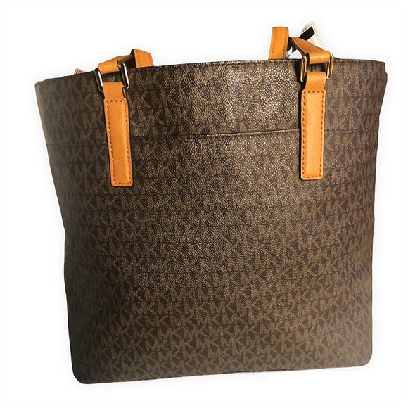 GUC Michael Kors, Signature Print Logo, Leather Tote - Picture 8 of 16